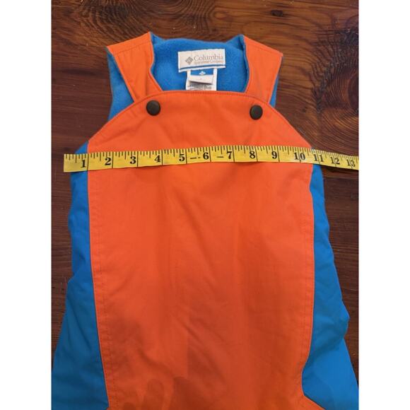 Columbia Infant Baby Fleece Lined Bibs Snowpants Sz 6 Months Omni Shield Orange - Picture 3 of 11